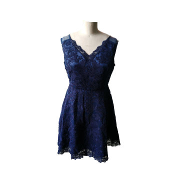Summer Lace Jacquard Sleeveless Elegant Ladies Dress